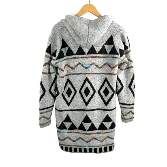 Northern Angel Aztec Print sherpa lined button hooded jacket sz S - Picture 3 of 10